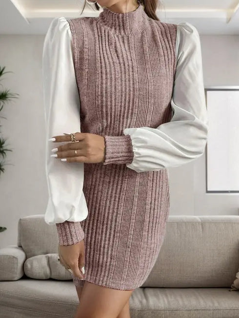 'Maelis' Ribbed Sweater Dress - Celes Fashion